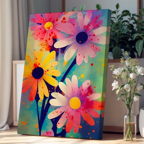 Daisy flower paint - paint, splatter