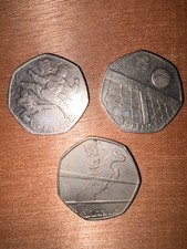 3X OLYMPIC 50p coins Fifty
