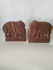 Vintage Elephant Bookends Hand