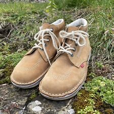 Vintage Kickers Brown Tan Suede Shoes Boots Mens Size UK 8 41