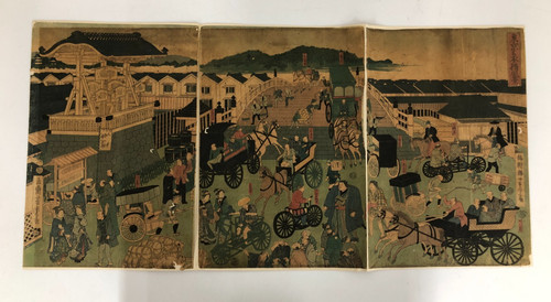Yoshitora woodblock print - woodblock,