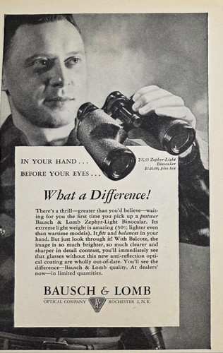 1947 print bausch - 1947, ad