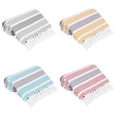 Large Cotton Stripe Throws