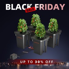 Spider Farmer Deep Water Culture DWC Hydroponic System with 7 Gallon 4 Buckets