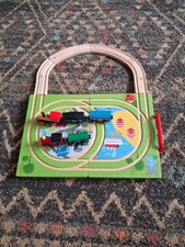 Carousel Wooden  Portable Train Set