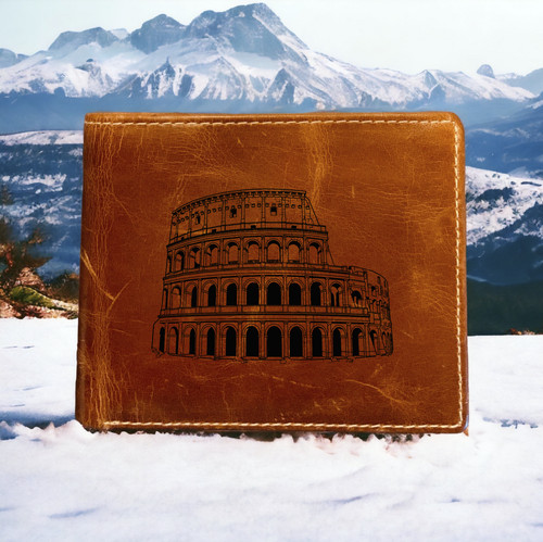 Colosseum leather wallet - colosseum,