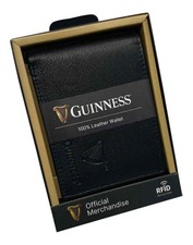 Guinness, Real Leather Wallet Gift Set RFID Secure, Official Guiness Merchandise