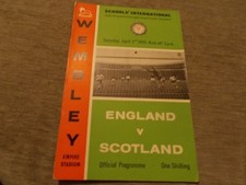 1965 Schoolboys international England v Scotland At Wembley