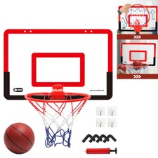 Mini Basketball Hoop Net Indoor Over the Door Backboard With Ball Pump Game Set