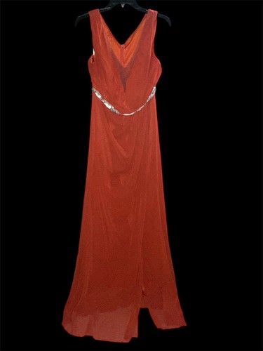 Burnt orange deep neck - v,