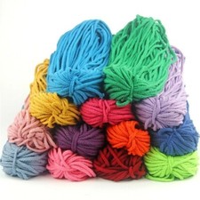 5mm Macrame Rustic Rope Colorful Cotton Twisted Cord String DIY Hand Craft uk