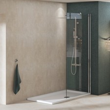 600mm Walk in Wet Room Shower Enclosure Screen Panel 8mm Easy Clean Nano Glass