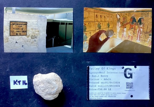 Stone fragment from tomb - fragment,
