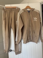 Adidas Beige Matching Tracksuit Set