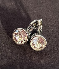 Dyrberg Kern Louise Silver Tone Earrings Swarovski Crystal Stud 9mm approx.