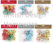 Birthday Present Gift Bows Luxury Metallic Self Adhesive Wrapping Rose Xmas Bow