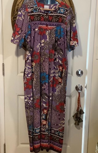 Vintage brown purple floral