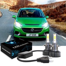 For VAUXHALL CORSA C CORSA D - 2x H7 Xenon 6000K White LED Headlight Bulbs Kit