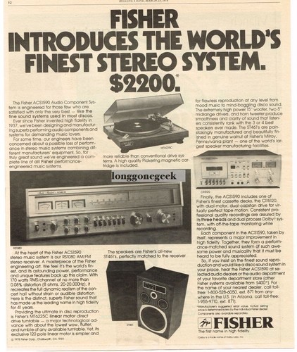 1978 fisher acs1590 audio - acs1590,
