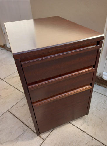Vintage mahogany bedside chest - bedside,