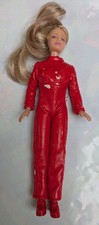 Britney Spears Doll. Red Jumpsuit Figure. Some Wear On Clothes