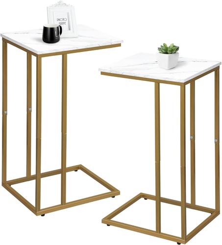 Shaped end table set 2 - set, of