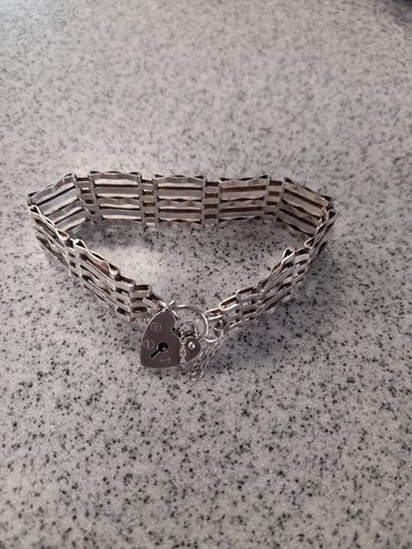 Sterling silver bar gate - silver,