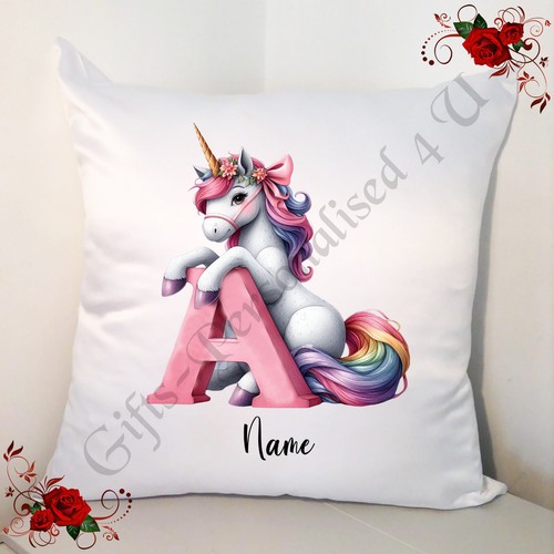 Personalised white cushion - personalised,