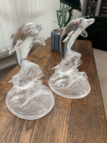 Pair vintage glass - pair,