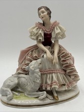 Vintage DRESDEN LACE FIGURINE