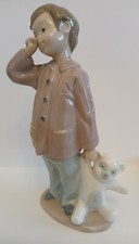 Nao Sleepy Head Boy Figurine Lladro Decorative Collectable Porcelain 21cm