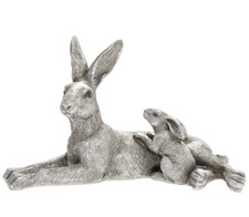 Hare Baby Statue Silver Colour