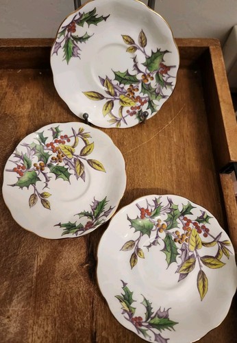 Royal albert holly saucers - royal,