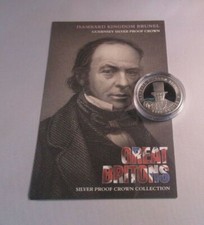 Great Britons Silver Proof Crown Collection 1oz £5 Coins Channel Islands +COA