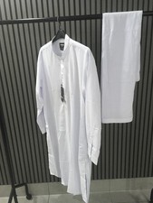 Designer Gul Ahmed Mens White Shalwar Kameez Size Extra Large Pakistani Eid Wear