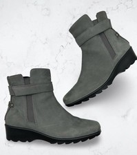 Hotter Waltham Women’s Smoky Grey Suede Ankle Boots Size 6 Brand New