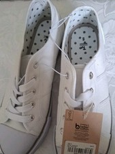 Pumps Shoes  White laced flat  canvas pumps UK size 6 Brand TU  New