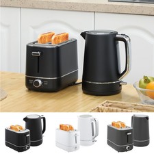1.7L Fast Boil Kettle and 2 Slice Toaster Set with 6 Level Browning
