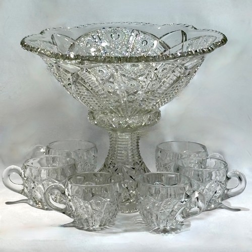Antique indiana glass paneled - ,