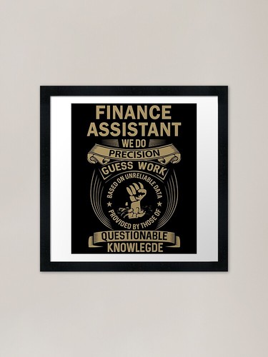 Finance assistant framed art - finance,