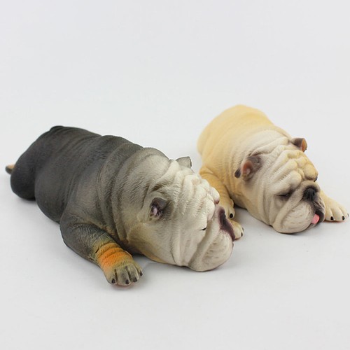 Sleeping bulldog figurine - bulldog,