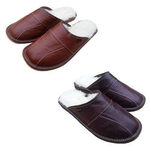 Men sheepskin slippers mule - sheepskin,