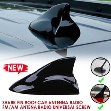 Gloss Black Car Auto Shark Fin Signal Antenna AM/FM Radio Roof Aerial Universal