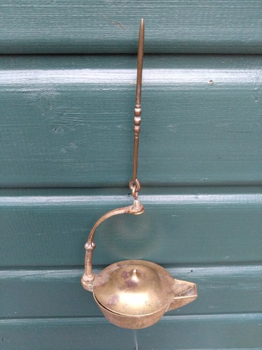 Antique french brass hanging - french,