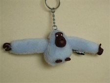 Kipling Ice Blue Furry Monkey ‘Dorothy’ Key Chain & Ring
