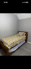 Pine Wood Guest Bed with Pull Out Trundle 3ft Single