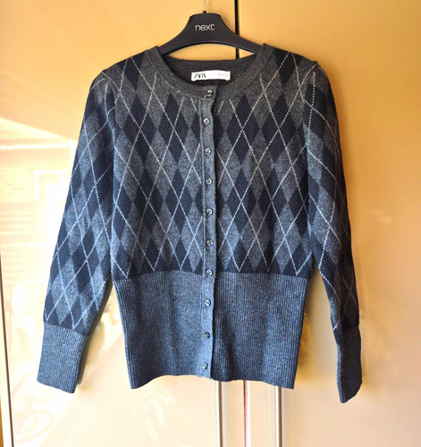 Zara grey black argyle - zara,