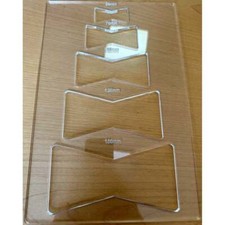 Gamola Golf Bow Tie Router Jig Template and Insert Set (acrylic 5mm) - 5 Sizes