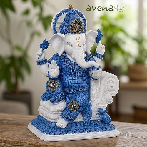 Decorative white blue - &,
