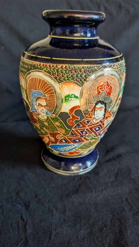 Vintage japanese satsuma vase - vintage,